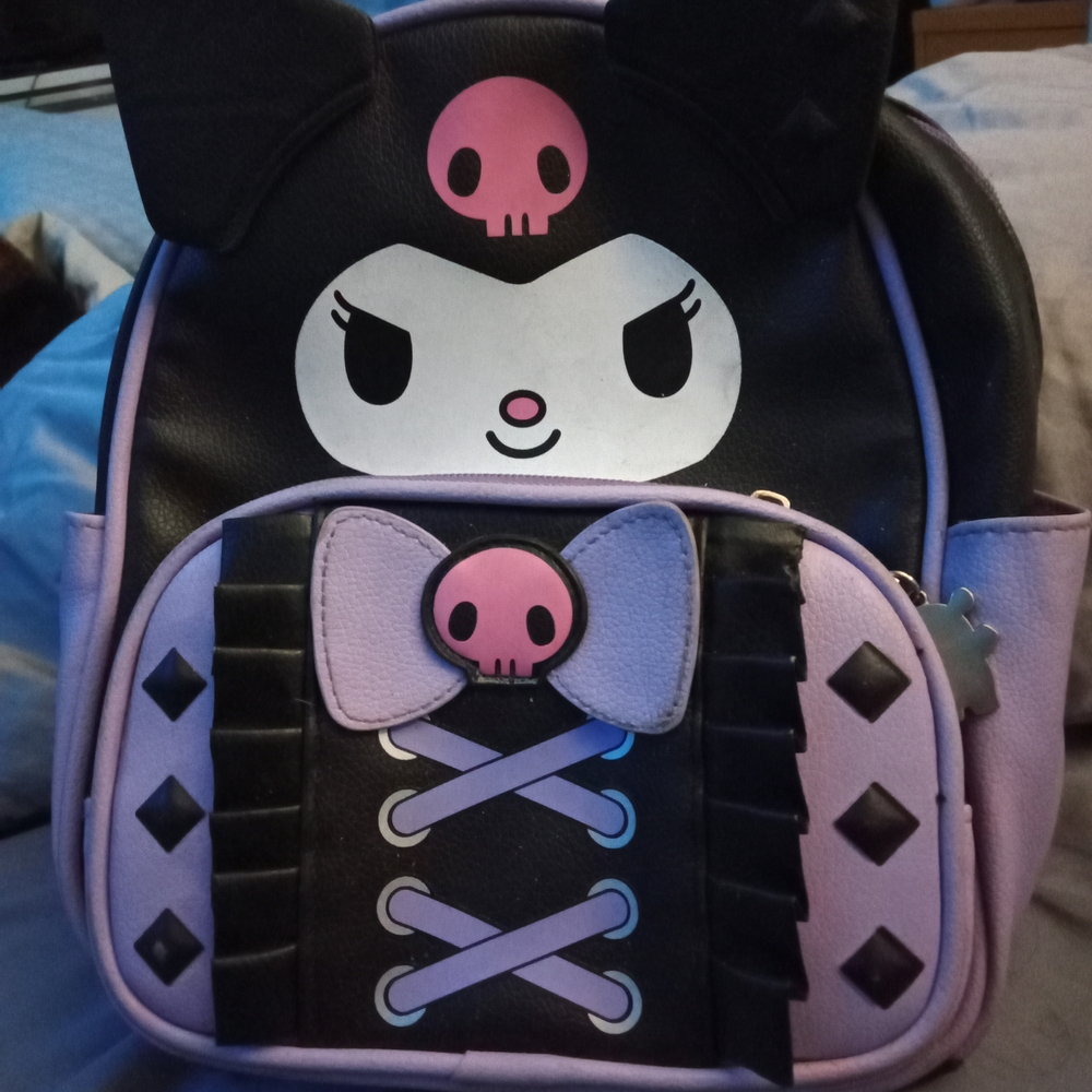 Sanrio Black and Pink Character Backpack
